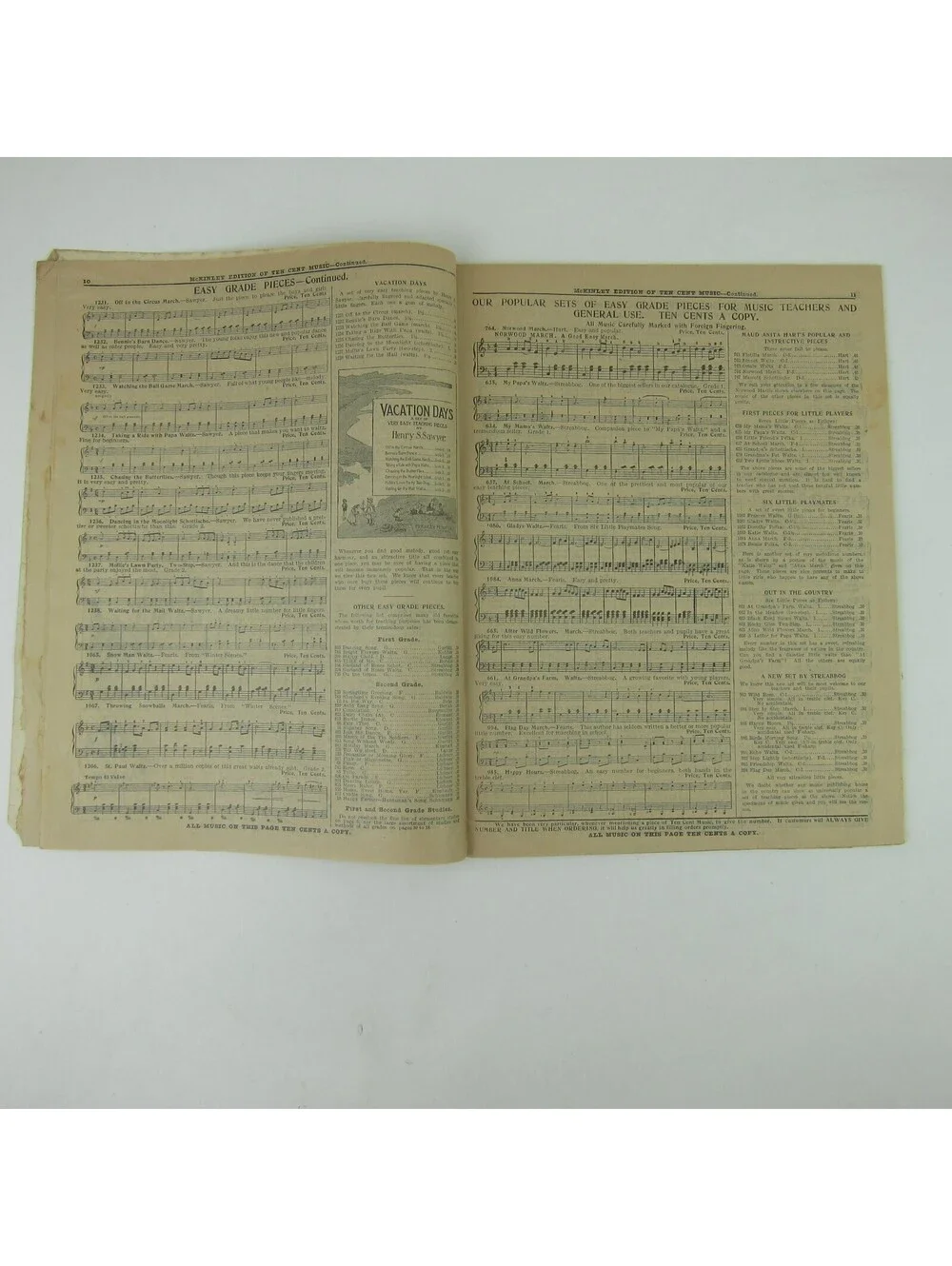 McKinley Music Co Catalog of Sheet Music Chicago New York Antique 1909 RARE